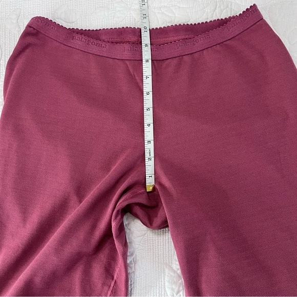 Patagonia Pants Women Large Capilene 3 Base Layer Bottoms Dusty Pink F - Picture 4 of 5